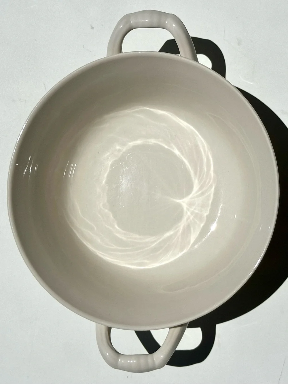 Rare! MIKASA Renaissance White Double-Handled Flat Cream Soup Bowl, 4 3/4”